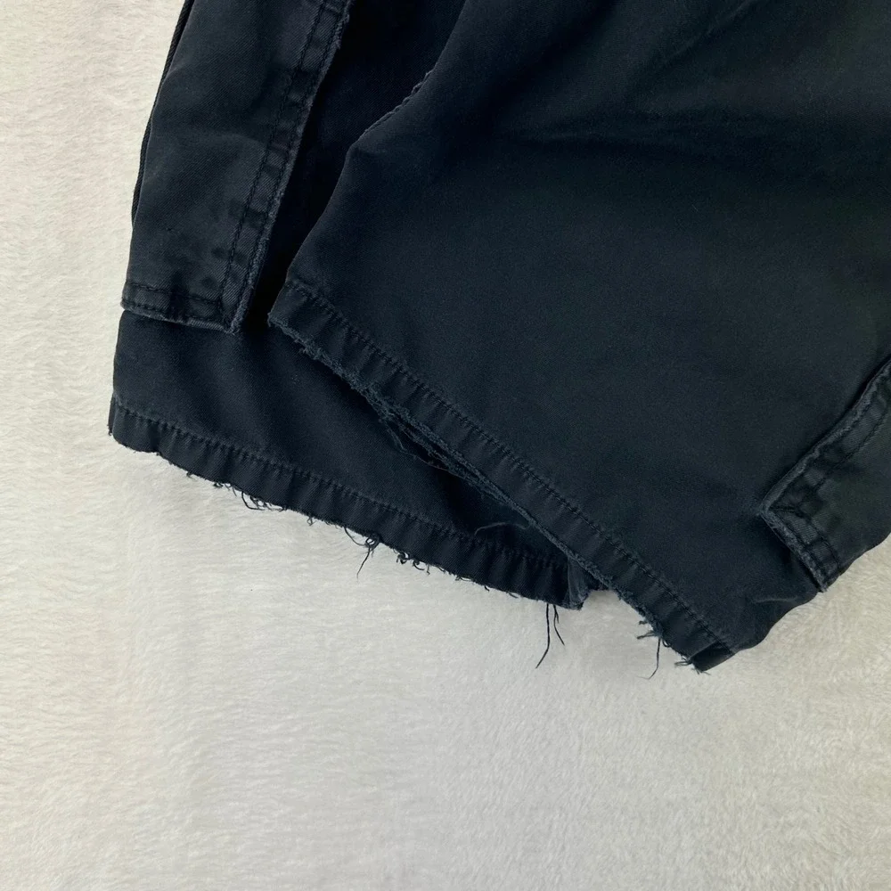 Levi's Cargo Shorts Mens 30 Black Utility Relaxed Fit Cotton Workwear Distressed